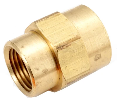 Pipe Fitting, Bell Reducing Coupling, Lead Free Brass, 1/2 x 3/8 In.
