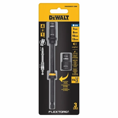 3-Pc. FlexTorq Nut Driver Set, 2 Double-Ended Metric Drivers & 6 In. Extension