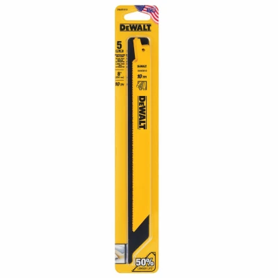 Reciprocating Saw Blades, 10-TPI, 8 In., 5-Pk.