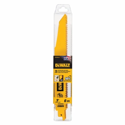 Reciprocating Saw Blade, 6-TPI, 9 In., 5-Pk.