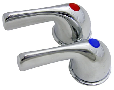 Universal, Chrome, Lever, Hot & Cold Handles, Pr.