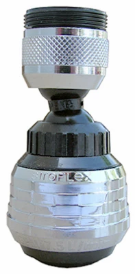 Siroflex Kitchen Swivel Spray Aerator, 360 Degree, Black & Chrome
