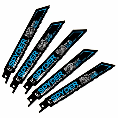 Bi-Metal Reciprocating Saw Blades, Metal Cutting, 10/14-TPI, 6 In., 5-Pk.