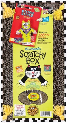 Cat Scratchy Box, Double Wide With Toy