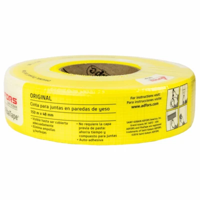 FibaTape Drywall Joint Tape, Fiberglass, Yellow, 1-7/8-In. x 500-Ft.