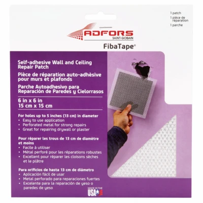 FibaTape Wall & Ceiling Repair Patch, Perforated Aluminum, 6 x 6-In.