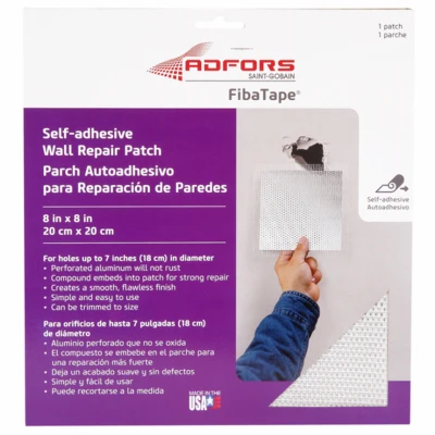 FibaTape Wall & Ceiling Repair Patch, Perforated Aluminum, 8 x 8-In.