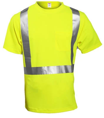 Job Sight Hi-viz T-shirt, Ansi 107 Class 2, Lime Yellow, Medium Size