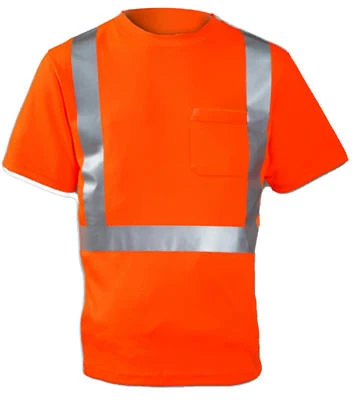 Job Sight Hi-viz T-shirt, Ansi 107 Class 2, Orange, Xxxl - Short Sleeve