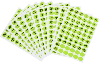 Pre-Priced Garage Sale Labels 600 Piece