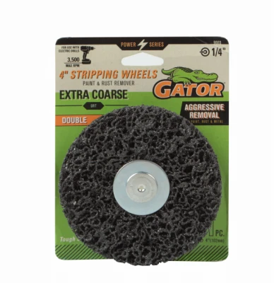 Paint & Rust Removing Double Stripping Wheel, Extra Course, 4 In.