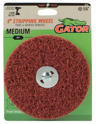 Drill Mount Paint & Rust Remover Stripping Wheel, Medium Grit, 5 In.