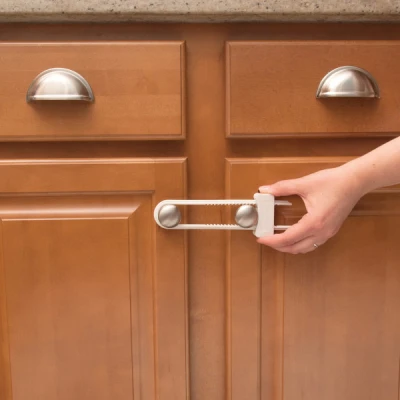 Double-Door Cabinet Lock, Off White, 2-Pk.