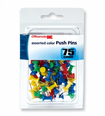 Push Pins, Assorted Colors, 75-Ct.