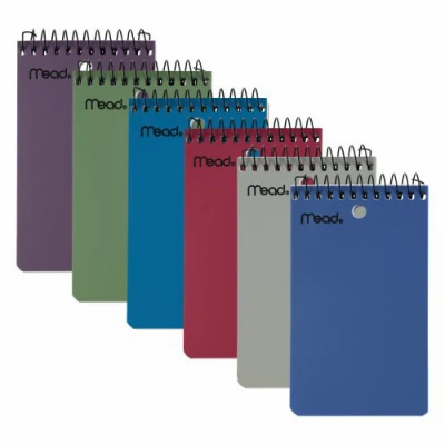 Memo Book, College Ruled, Topbound, Assorted Colors, 100 3 x 5 In. Pages