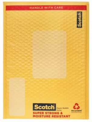 Poly Bubble Mailer, 10.5 x 15.25 In., 4-Pk.