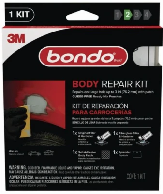 2 Ounce Ready Mix Body Repair Kit For Automotive And Marine Use