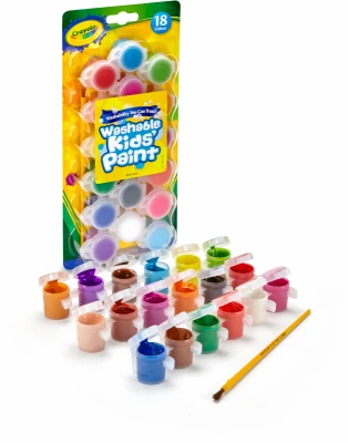 Washable Paint Set, 18 Colors