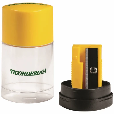 DUO 2-in-1 Pencil Sharpener/Eraser Combination, Green & Yellow
