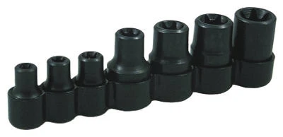 7-piece External Torx Socket Set With Vinyl Holder - E6 To E16 Sizes