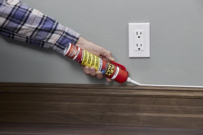 White Flex Caulk in 9 Ounce Pressurized Can for Sealing and Filling