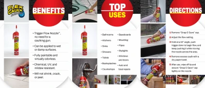 White Flex Caulk in 9 Ounce Pressurized Can for Sealing and Filling