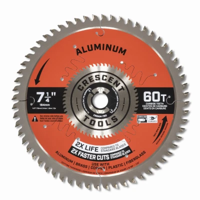Circular Saw Blade, Medium Aluminum, 7-1/4 In. x 60 Tooth