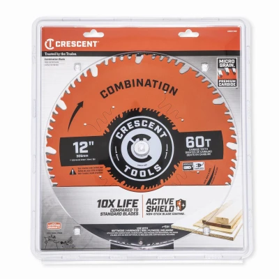 Combination Circular Saw Blade, 12 In. x 60-Tooth