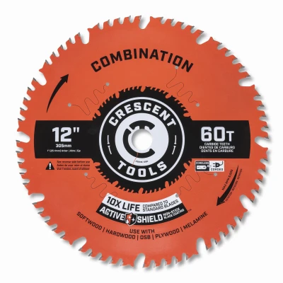 Combination Circular Saw Blade, 12 In. x 60-Tooth
