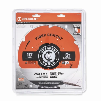 Fiber Cement Circular Saw Blade, 6-Tooth, 10 In.