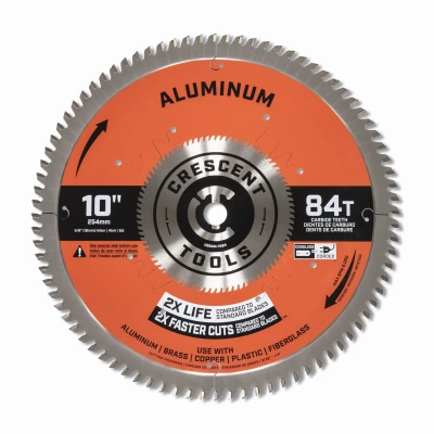 Circular Saw Blade, Medium Aluminum, 10 In. x 84 Tooth