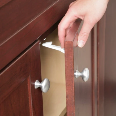 Spring-Loaded Cabinet & Drawer Safety Latch, 10-Pk.