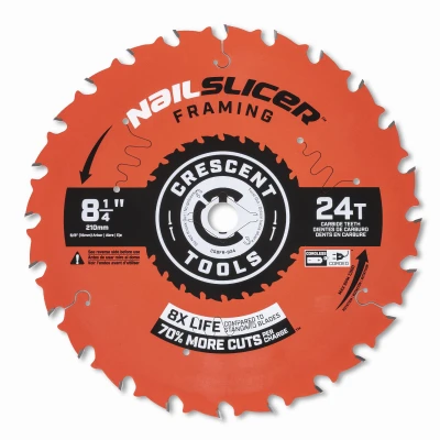NailSlicer Framing Circular Saw Blade, 8-1/4 In. x 24 Tooth