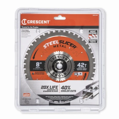 SteelSlicer Circular Saw Blade, Thick Metal, 8 In. x 42 Tooth