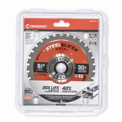 SteelSlicer Circular Saw Blade, Medium Metal, 5-3/8 In. x 30 Tooth