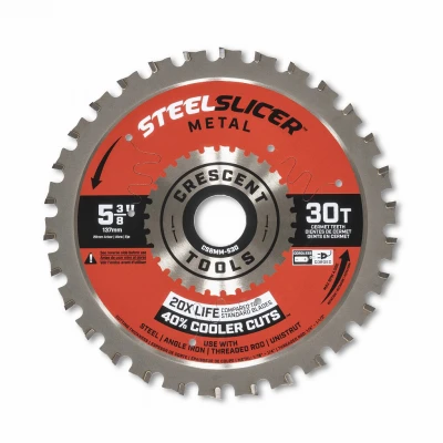 SteelSlicer Circular Saw Blade, Medium Metal, 5-3/8 In. x 30 Tooth