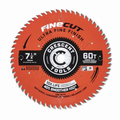 FineCut Ultra Fine Finishing Circular Saw Blade, 7-1/4 In. x 60 Tooth