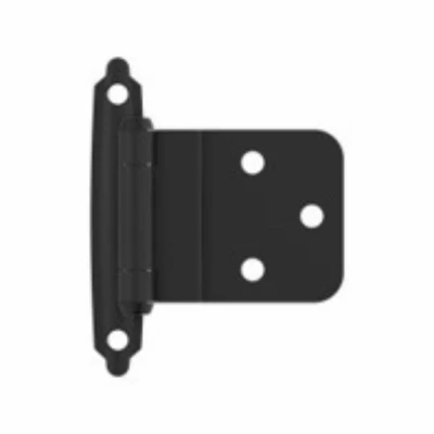 Cabinet Hinge, 3/8 In., Flat Black, 10-Pk.