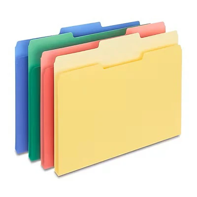 File Folders, Assorted Colors, 24-Pk.