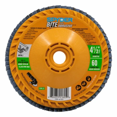 Ceramic Flap Disc, 60 Grit, 4-1/2 In.