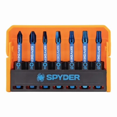 7-Pc. Mach-Blue Impact Driver Bits, Assorted 2 In. Phillips/Square/Torx