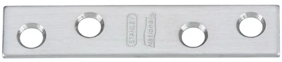 Mending Brace, Stainless Steel, 3 x 5/8 In.
