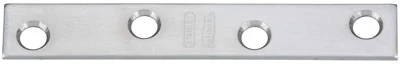 Mending Brace, Stainless Steel, 4 x 5/8 In.
