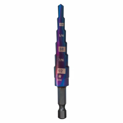 Mach-Blue 6-Step Drill Bit, 3/16 - 1/2 In.
