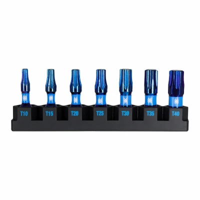 7-Pc. Mach-Blue Torx Impact Driver Bits, 1 In.