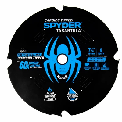 Tarantula Fiber Cement Board Circular Saw Blade, 4-Tooth, 7-1/4 In.