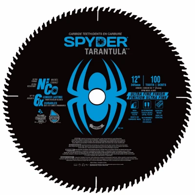 Tarantula Ultra Fine Finish Circular Saw Blade, 100-Tooth, 12 In.