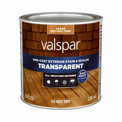 One-Coat Transparent Stain & Sealer, Cedar Natural Tone, 1 Gallon