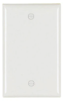 Pass and Seymour White Urea Blank Wall Plate