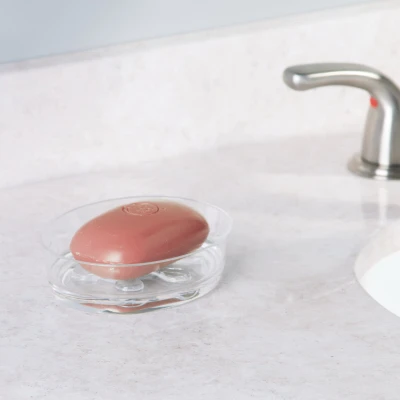 Eva Clear Plastic Soap Dish Durable Transparent Soap Holder